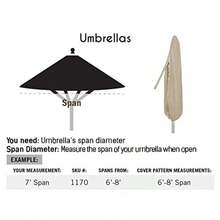 Protective Covers Funda Impermeable para Paraguas 6 x 8 pies Color café - 1170-TN - Beige Bronceado - Ver 5