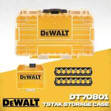 DEWALT TSTAK 耐用工具收納盒，螺絲起子頭、螺絲、螺帽、螺栓、零件收納盒，便攜式收納盒，附隔板工具整理盒 DEWALT DT70801 - DT70801 - 查看 1