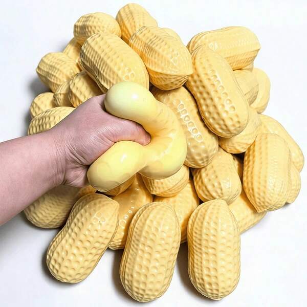 Đồ chơi bóp giảm căng thẳng hình đậu phộng mềm hồi chậm, đồ chơi squishy silicone hình đậu phộng giảm lo âu cho người lớn, quà tặng lễ hội hoàn hảo, quà tặng vui nhộn và dễ thương, quà sinh nhật, quà Phục sinh, quà Halloween, quà Giáng sinh, quà tiệc, squishy, đồ chơi squishy, đồ chơi giảm căng thẳng squishy, squishy bánh bao, đồ chơi cho phụ nữ trưởng thành