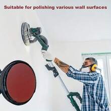10pcs 9-Inch Holeless (225mm) Multi-Grit 60-600# Round Sandpaper - Suitable For Woodworking, Rust Removal And Polishing, Compatible With All 225mm Orbital Sanders, Furniture And Metal Treatment, Durable Abrasive Pads, Home Improvement Tool Accessories - Red - View 4