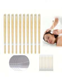 1/10/20/30er Set Ohrenreinigung, Ohrenkerzen, Hopi Ohrenkerzen aus Bienenwachs, konische Ohrenkerzen, Aromatherapie Ohrenkerzen, Ohrenkerzen mit Kerzenhalter, 100% zylindrische duftende Cut Out konische Kerzen, inklusive Ohrenkerzen - Verschiedenfarbig - Übersicht 15