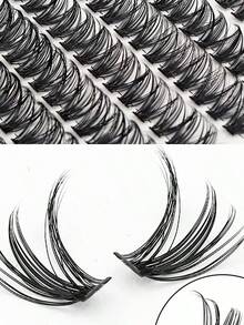 自然柔軟 30D-40D 睫毛簇，280簇，9-15mm 混合長度，D捲個人睫毛接長美妝工具，便攜且易於使用 - 查看 5