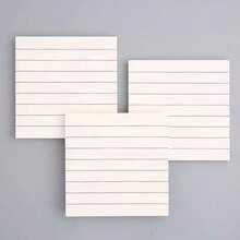 Kraft Paper & White Paper Sticky Note Set, 50 Sheets Per Book, Lined, Grid & Blank Multiple Styles Self-Adhesive Memo Pads, Suitable For Planner, Office, Student Notes & Stationery Use School Supplies - one-size - View 11