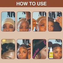 Goiple 16/17pcs Lace Tint Wig Install & Edge Perfecting Kit – Extreme Firm Hold Lace Wig Adhesive,Tint Mousse, Long-Lasting Edge Control & Wax Stick, Fast Melting Spray And Remover, Sweatproof, Curly/Wavy/Straight Hair,Wig Caps,Styling Brushe,Elastic Band - 17件深棕色+除膠劑 - 查看 10