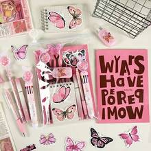 Cute Butterfly Stationery Set, Multi-Functional Stationery Gift Set Including Notebook, Stickers, 10-Color Gel Pens, Back To School, Graduation Gift, Academic Incentive Cute School Supplies - Suit - View 11