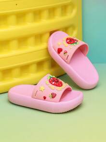 1 Pair Spring/Summer Baby Girl Comfortable Fashion Casual Lightweight Soft Sole Indoor/Outdoor Beach Versatile Slippers - White - View 1