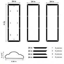 Self-Adhesive Wall Decor Line, Easy Installation, High-Strength Material - 24*72 - View 9