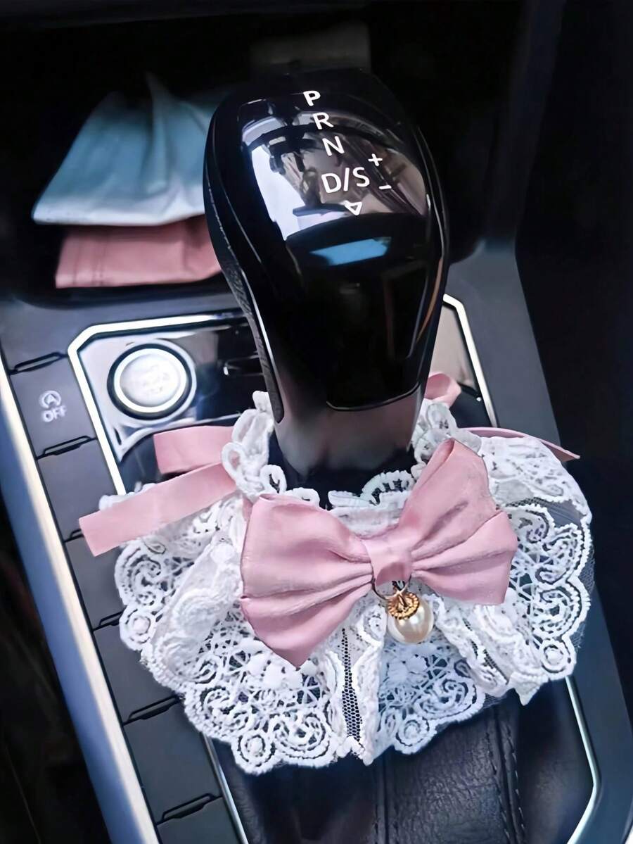1個可愛蝴蝶結式排檔套,蝴蝶結裝飾排檔組,汽車手動/自動排檔套,汽車內飾裝飾配件,汽車裝飾,汽車用品,可愛汽車排檔套 - A - 查看 1