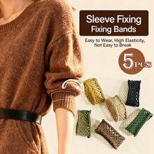 8/5/2pcs High Elasticity Mesh Arm Sleeves, Non-Slip Soft No-Tightness, Shirt Cuff Holder, Suitable For Suits, Bartenders, Hanfu Daily Wear, Office Work Occasions, Long Sleeve Shirt Cuff Accessories - C - View 3