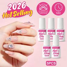 LIMEGIRL 10/5/3/2/1pc 8ML Super Strong Nail Glue, Suitable For Press-On Nails, Nail Tips, Acrylic Nails, No UV Light Needed, With Brush, Long-Lasting, Suitable For Beginners DIY Home Use Fake Nails - MJ159 - View 11