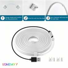 LQHZMYY 5V USB Powered RGB Neon Light Strip, Flexible LED Light Strip, Remote Control Neon Light Strip, Suitable For Gaming Room And Bedroom Decoration Lighting, LED Neon Light Strip With Remote Control Bedroom Atmosphere Light Strip - RGB Neon Lights - View 4