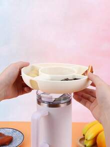 Bol à collation pour tasse, Matériau, Bol à collation 40 Oz (Environ 1134.0g) avec poignée, Accessoires pour tasse. (Blanc et rose, bleu, violet), Bol à collation pour tasse, Réutilisable, Convient pour Quenche H2.0 40 Oz (Environ 1134.0g) Gobelet avec poignée, Plateau à collation avec 4 compartiments, Convient pour tasse (Bleu), Bol à collation pour tasse, Plateau à collation anti-basculement, Compatible avec tasse Quenche 1.0 / 2.0 40 Oz (Environ 1134.0g) avec poignée - Multicolore - Voir 10