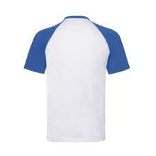 Fruit Of The Loom Unisex Adult Contrast Baseball T-Shirt - White/Royal Blue - View 2