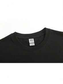 Women's singer printed T-shirt, 100% cotton knit fabric, casual crew neck T-shirt, regular fit, slight elasticity, adult summer top, graphic design, ideal choice - Negro - Ver 3