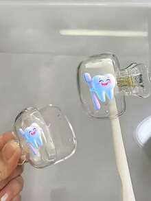 Set di portaspazzolino portatile con motivo a impronta di dente e faccia sorridente, adatto per uso domestico e da viaggio, carina molletta portaspazzolino, adatto per scuola, casa e viaggio, miglior regalo per famiglia e amici, design portatile comodo da trasportare, coperchio antipolvere per la testina dello spazzolino adatto per il viaggio, miglior scelta per coppie, amici, famiglia, insegnanti, appassionati di viaggi, articolo essenziale per la casa - Multicolore - Visualizzare 6