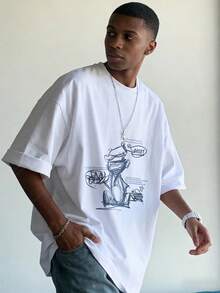 Playeras Con Estampado De Texto Moderno Para Hombre Tshirt - Blanco - Ver 6