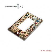 Switch Panel, Decorative Wall Plate, Light Switch Cover, 1Gang 2Gang Panel, Blue Bird & Floral Print, 2D Flat Printing, Pastoral Style Wall Decor, Indoor/Outdoor Universal Switch Cover, Decor Single/Double Toggle Panel, Bedroom Kitchen Bathroom Soft Decor, Installation Screws Included - A - View 18