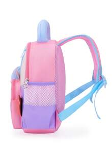 New Rabbit Pattern Student Backpack, Unisex, Lightweight And Minimalist, Suitable For School Or Travel - Purple - View 4