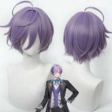 Yewell Lilac 12-Inch Cosplay Wig, Roleplay Headpiece, Daily Series, Japanese Cosplay Headpiece Series, Multi-Style Interpretation, Cartoon Anime, Suitable For Private Party, Daily Roleplay, Halloween - Lilac Purple - View 11