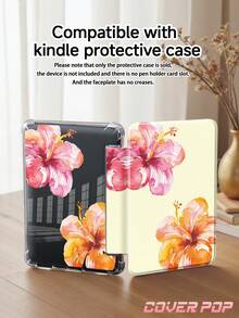Hibiscus Flower Pattern Protective Case, Compatible With IPad Air 4/5 10.9 Inch, 7/8/9 10.2 Inch, (A16) 11 Inch (11th Gen, 2025 Model), Built-In Apple Pencil Slot, Compatible With Samsung Galaxy Tab A9 11 Inch, Tab A9 8.7 Inch, Cute Style, Suitable For Back To School, Valentine's Day, Summer Pattern. - Multicolor - View 8