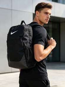 Nike Mochila para hombres y mujeres, mochila casual simple para uso diario y transporte, mochila para estudiantes NK BRSLA M BKPK - X IB4408-010 - IB4408-010 - Ver 1
