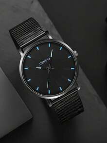 Fashion Business Casual Teen Quartz Watch Set, Includes Fashion Bracelet, Pendant Necklace And Ring, Suitable For Students To Wear, Perfect Gift For Birthday, Graduation, Christmas, Ramadan And Daily Wear, Exquisite Gift For Father's Day (Packaging Not Included) - Multicolor - View 7