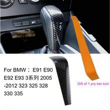 TRTY 1件碳纖維汽車自動/手動排檔桿蓋，排檔頭保護套，適用於BMW E39 E46 E53 E60 E61 E63 E64 E83 E81 E87 E90 E91 E92 E93 1 3 5系列 2006-2012 X1 X3 X5 排檔桿貼紙蓋裝飾飾條保護套，也是理想的節日或生日禮物 - BMWE系列換檔旋鈕蓋 - 查看 13