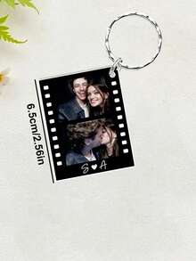Llavero de acrílico con foto personalizada, regalo del Día de San Valentín (apto para hombres y mujeres), llavero para parejas, llavero con foto personalizada, regalo para parejas, regalo de aniversario, colgante de correa con foto personalizada, para familia, boda, regalo de cumpleaños - Llavero con foto - Ver 3