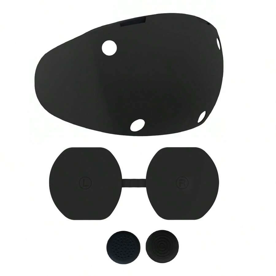 1pc Console Protective Case + 1pc Lens Cover + 2pcs Controller Joystick Caps Set For PS VR2 Game Accessories, Anti-Drop Anti-Scratch, Enhances Gaming Operation Feel And Experience - View 1