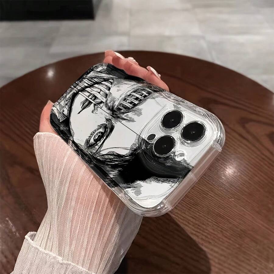 Funda para teléfono: Funda de gigante enmascarado de anime para 17 16e 16 15 14 13 12 11 Pro X XR XSMAX 8 Plus, cubierta trasera de TPU suave anticaídas - Colores mezclados - Ver 1