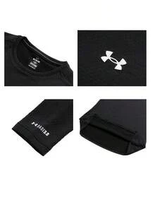 Under Armour Men's Sports T-Shirt & Tank Top UA Packaged Base 3.0 Crew 2026 Summer New Men's Round Neck Sports Long Sleeve Pullover Top 6005297-001 - Black - View 6