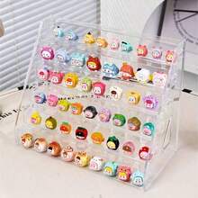 1pc Model Collection Display Stand, Model Collection Display Stand, Acrylic Material Mini Model Display Box - Transparent Desktop Organizer - Transparent - View 3