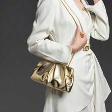 Dancing Engine Purses And Handbag Luxury Designer Shoulder Bags Pu Leather Evening Clutch Bag Purse Women's Bag - Gold - View 3