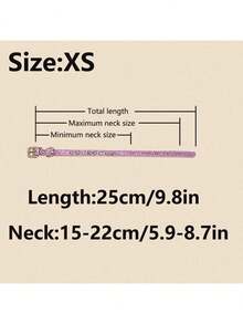 1pc Rhinestone Decorated Pet Collar, Suitable For Cats And Dogs, Can Be Worn Daily - Pink - View 8
