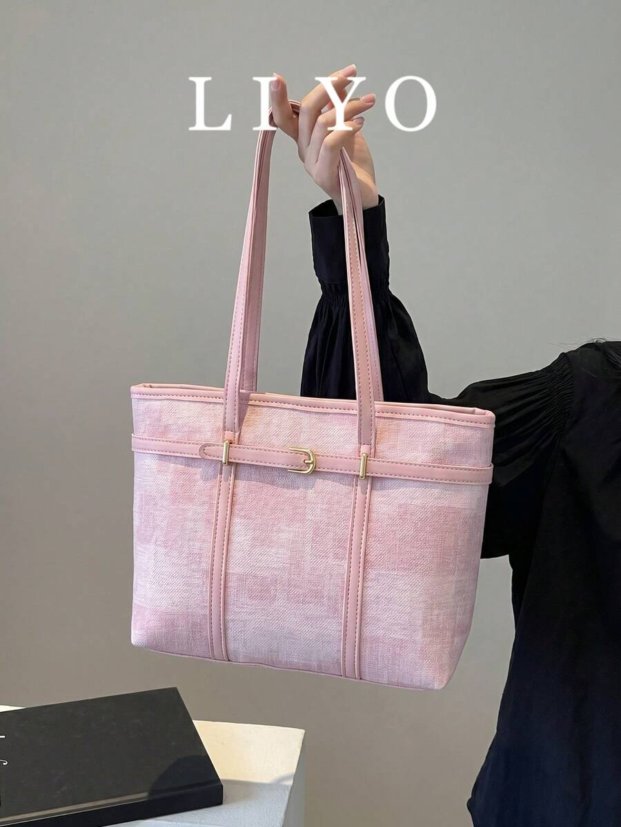 Minimalist Style Large Capacity Women's Tote Bag, Fashionable Versatile Commuter Shoulder Bag