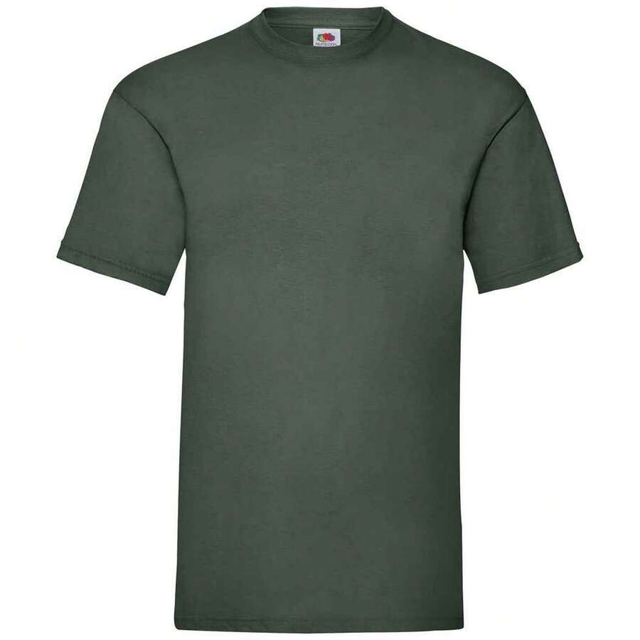 Fruit Of The Loom Mens Valueweight T-Shirt - 瓶綠色 - 查看 1