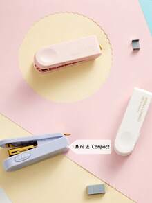 1 set Stapler Mini Portabel dengan 10# Staples 1000pcs, Stapler Lipat Ringan Kompak Alat Pengikat dengan Ekor Pelepas, Stapler Manual, Hadiah Kembali ke Sekolah untuk Siswa, Perlengkapan Scrapbooking Kantor Sekolah - Ukuran Mini - View 8