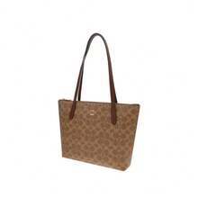 Coach Fiona Printed Women's Shoulder Tote Bag CBT18IMXHE - Brownish-yellow and Brown CBT18IMXHE - View 3