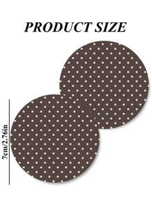 2pcs Light Pink Polka Dot Car Cup Holders, Vintage Brown Background Pink Polka Dot Style, Protect Car Interior Space, Easy To Clean, Suitable For SUV Or Any Other Car Models. Universal Car Interior Accessories, Unisex Car Cup Holders - Brown and Light Pink Polka Dots - View 5
