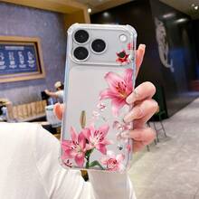 Best-Selling Ins-Style Watercolor Pink Lily  15PM Phone Case With Four-Corner Anti-Drop Protection  AIR Protective Cover - Four-corner Drop Protection - ZJ4464 - View 2