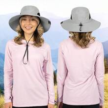 Sombrero de ala ancha para hombre y mujer, sombreros de pesca para hombre, proteccin, sombrero de cubeta de senderismo para mujer, al aire ltima intervensin, verano, - inicial - Ver 2