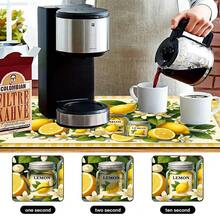 1pc Dish Drying Mat, Coffee Machine Mat, Fresh Lemon & Floral Pattern Absorbent Mat, Durable And Highly Absorbent, Suitable For Dining Table, Cafe And More, Polyester Fiber Material, Creates A Natural And Fresh Tabletop Atmosphere, Multi-Purpose Drainage Mat, Home Gift, Tabletop Decor - XYLSD-548 - View 10