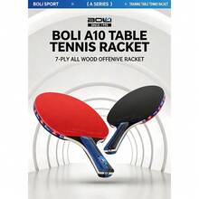 A10 Tischtennis-Schläger-Set aus Vollholz, Einsteiger-Tischtennis-Schläger, geeignet für tägliches Schultraining - A - Übersicht 2