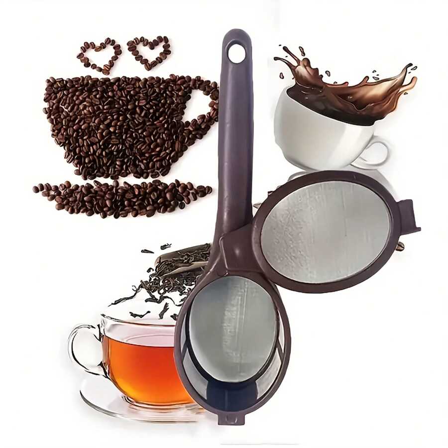 1/2/3pcs 2-In-1 Coffee Measuring Cup Funnel With Measuring Cup, Reusable Anti-Spill Coffee Powder Funnel, Portable, Hand Wash, Coffee Spoon, Solves The Problem Of Coffee Powder Transfer And Powder Spillage During Measuring, Creative Coffee Sliding Spoon With Extended Handle Large Capacity Anti-Leak Round Spoon. Coffee Utensils. Kitchen & Restaurant Supplies.