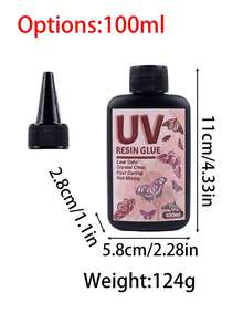 30g/50g/100g/250g Crystal Clear Hard UV Resin, High Hardness Fast Drying Low Viscosity, Pre-Mixed Transparent Epoxy Resin, Suitable For Jewelry Making, Odorless Sunlight Activated Glue - UV - View 11
