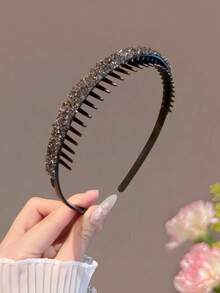 4Pcs Rhinestone Banana Hair Clips, Inlaid Sparkle Crystal Vertical Barrettes, Elegant Ponytail Fixing Hair Accessories - Multicolor - View 6