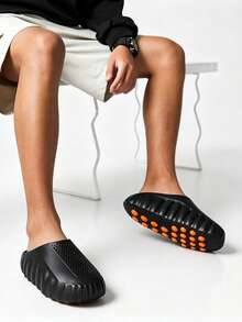 Salkin Designer Mind001 男士 Message 拖鞋 黑色 22 個避震節點 厚底拖鞋 男士用 提升並調整賽前狀態 適合運動員賽前或賽後訓練鞋 男士休閒鞋 舒適鞋款 街頭與居家時尚 日常涼鞋 夏季度假風 海灘拖鞋 - 黑色 - 查看 11