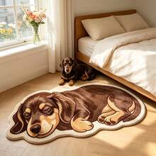 1 pieza Alfombra asimétrica con formas variadas de perro lindo, alfombra decorativa suave y adorable de estilo infantil, alfombra asimétrica de diseño único, alfombra de dibujos animados lindos, decoración de dormitorio, alfombra pequeña, alfombra, decoración del hogar, alfombra de sala de estar, alfombra pequeña de sala de estar, alfombra para exteriores, alfombra lavable, todas las estaciones, primavera, verano, otoño, invierno, alfombra decorativa, adecuada para Navidad, accesorios de baño, conjunto de decoración de habitación, la medición manual puede tener un error de 1-5 cm, por favor tenga cuidado antes de comprar. - Multicolor - Ver 4