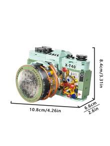 Luxury Camera Mini Building Block Set, An Extremely Interesting DIY Assembly Toy That Can Effectively Relieve Daily Stress And Add Fun To Leisure Time, A Creative Couple Activity And Puzzle Game, This Vintage Camera Model Provides A Stress-Relieving Construction Process And Can Also Serve As An Eye-Catching Bedroom Decor, Suitable For Solo Relaxation Or Couple Interaction, A Thoughtful Personalized Gift That Combines Luxury Design, Satisfying Play Experience And Stress Relief - Multiple Colors - View 12