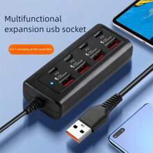 8-Port USB Hub With Fast Charging (4 USB-A + 4 PD Ports) - 25W PD Power Delivery, Compact USB Powered Docking Station, Compatible With MacBook, PC, Tablet, Smartphone - For USB-C Devices, Suitable For Home/Office, Multi-Port USB Hub, Device Charging Station - View 3